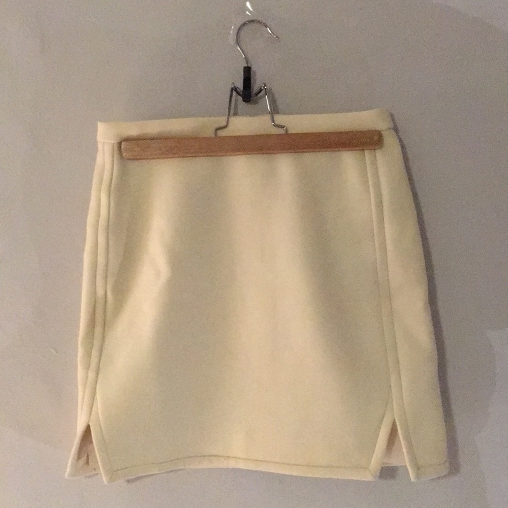 J. Crew white wool skirt